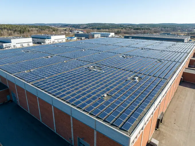 Anläggningar för företag för solceller